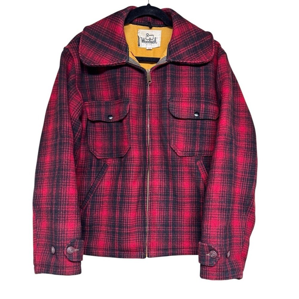 Vintage Woolrich Mackinaw Wool Hunting Coat Jacket‎ Men's Size 42
